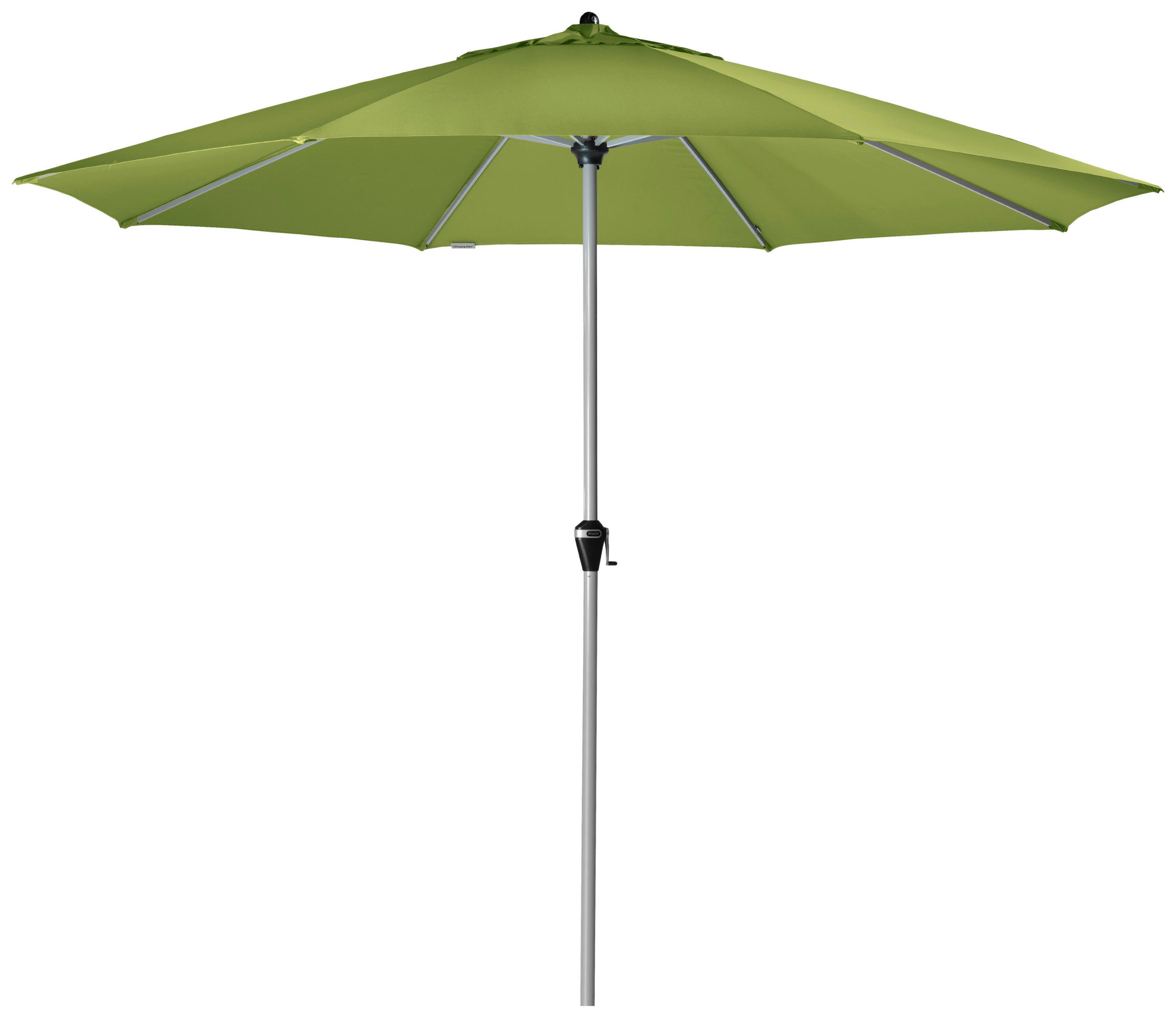 SONNENSCHIRM 380 cm Hellgrün  - Silberfarben/Hellgrün, Basics, Textil/Metall (380cm) - Doppler