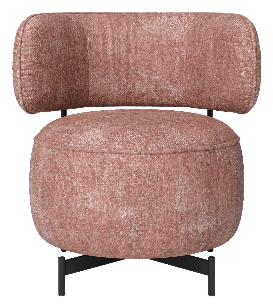 SESSEL Chenille    - Anthrazit, Design, Textil/Metall (68/75/68cm) - Joop!