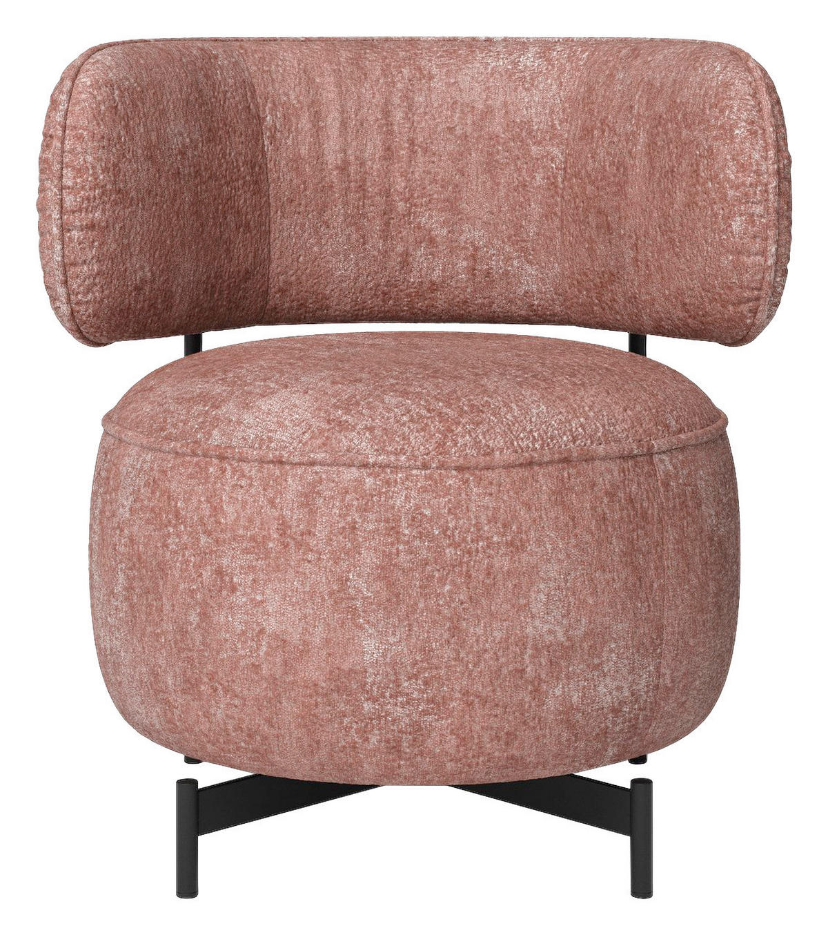 SESSEL Chenille    - Anthrazit, Design, Textil/Metall (68/75/68cm) - Joop!