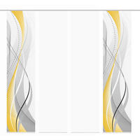 FLÄCHENVORHANG  4 Stück  halbtransparent   60/245 cm  - Gelb/Hellgelb, Design, Textil (60/245cm)