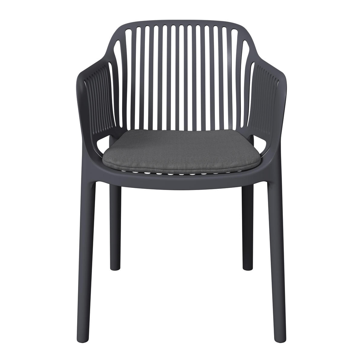 STAPELSESSEL in Kunststoff, Textil Anthrazit  - Anthrazit, Basics, Kunststoff/Textil (55/80/60cm) - Ambia Garden