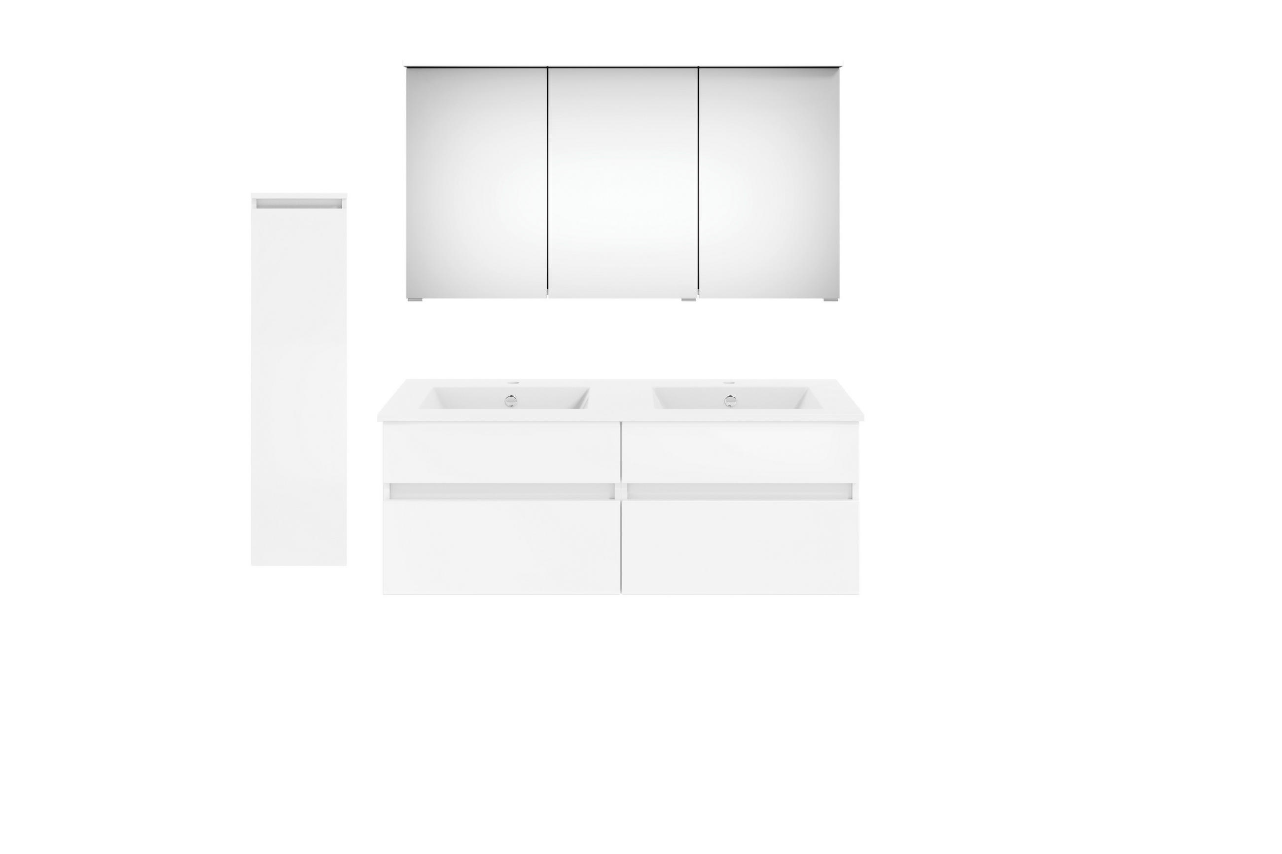 BADEZIMMER  in 150 cm  - Weiß Hochglanz/Weiß, KONVENTIONELL, Holzwerkstoff (150cm) - Puris