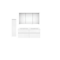 BADEZIMMER  in 150 cm  - Weiß Hochglanz/Weiß, KONVENTIONELL, Holzwerkstoff (150cm) - Puris