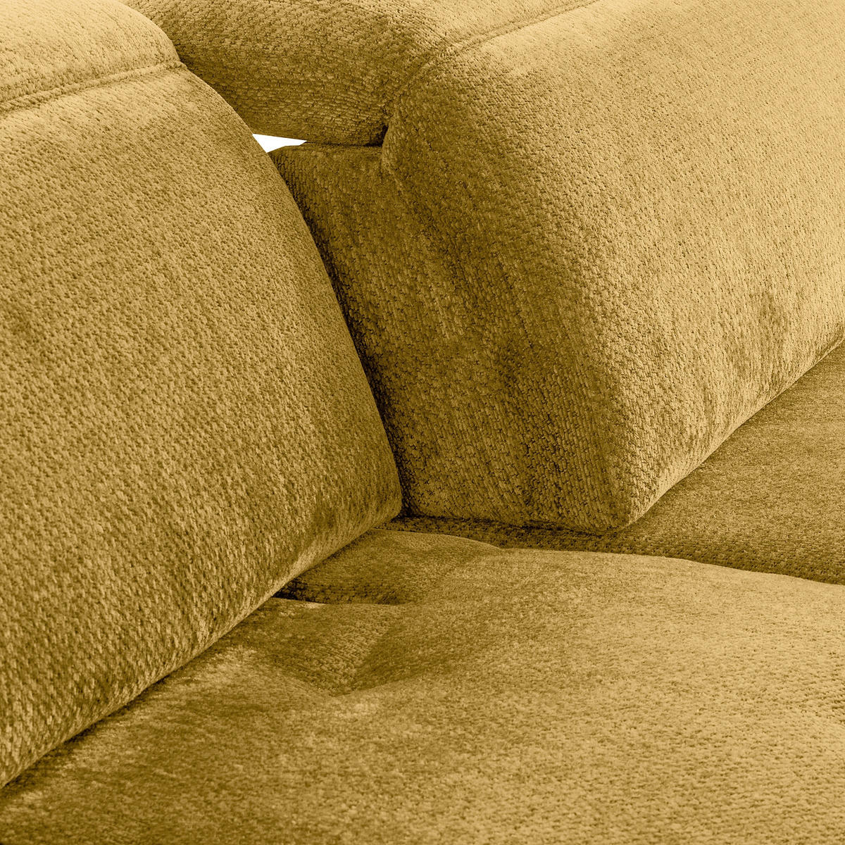 ECKSOFA  Webstoff Senfgelb  - Senfgelb/Schwarz, Design, Textil/Metall (195/268cm) - Livetastic