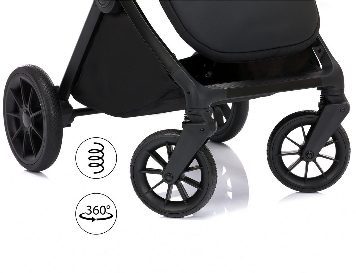 BUGGY  - Jadegrün/Schwarz, Basics, Textil/Metall (54/68/108cm) - Fillikid