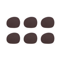 GLASUNTERSETZER 6-teilig  - Braun, Basics, Leder (10/12cm) - Aida