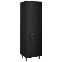 GESCHIRRSCHRANK 60/216,6/58 cm  Schwarz  - Edelstahlfarben/Schwarz, Modern, Holzwerkstoff/Metall (60/216,6/58cm) - Nobilia