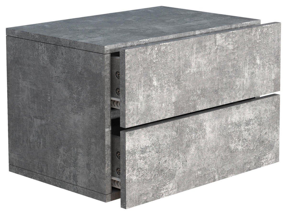 SÄNGBORD i grå  - grå, Modern, trämaterial (45/30/32cm) - MID.YOU