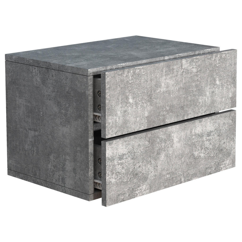 Nachtkästchen USAl L B: 45 cm Grau