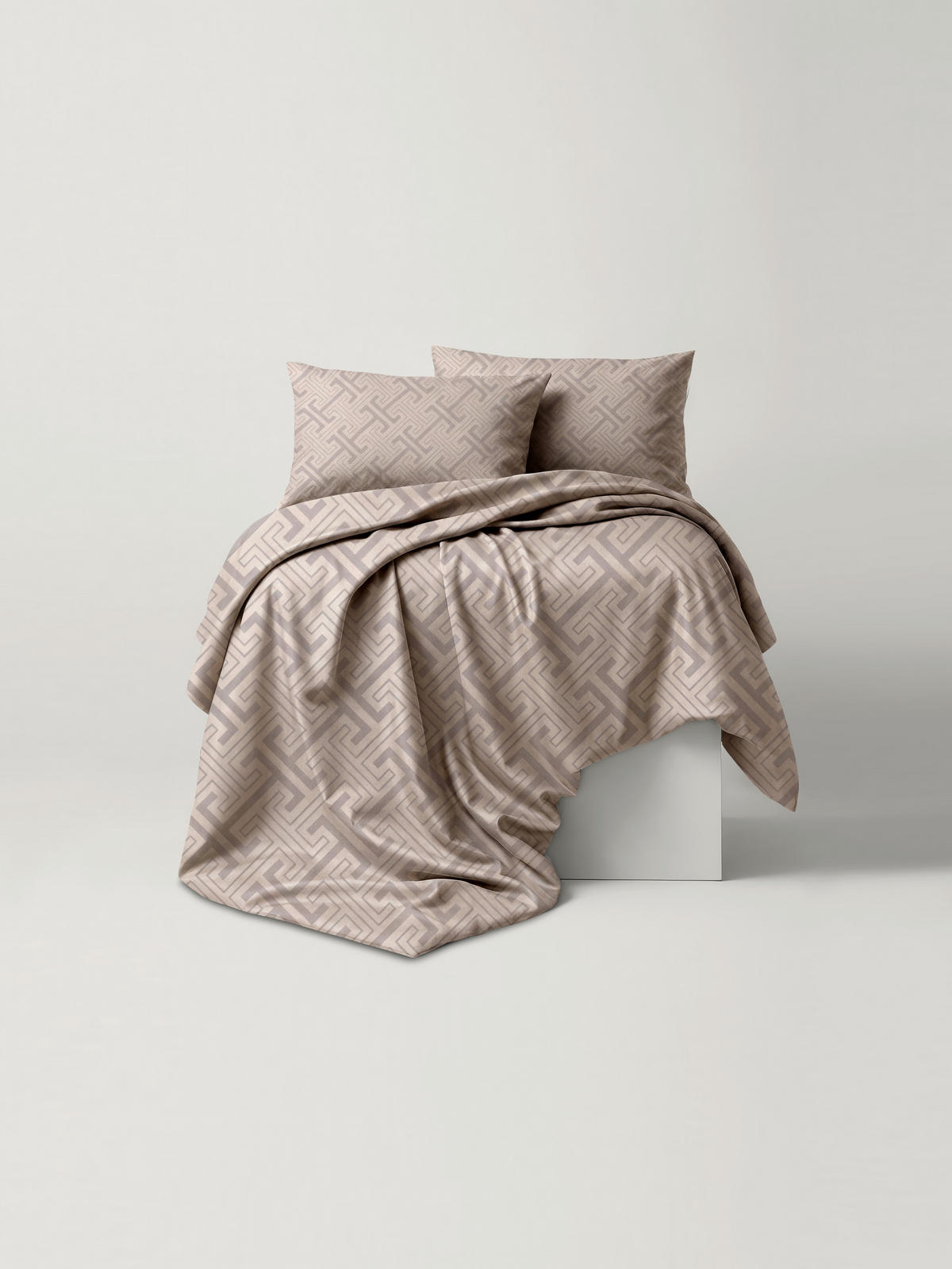 BETTWÄSCHE Satin 140/200 cm  - Taupe, Design, Textil (140/200cm) - Ambia Home