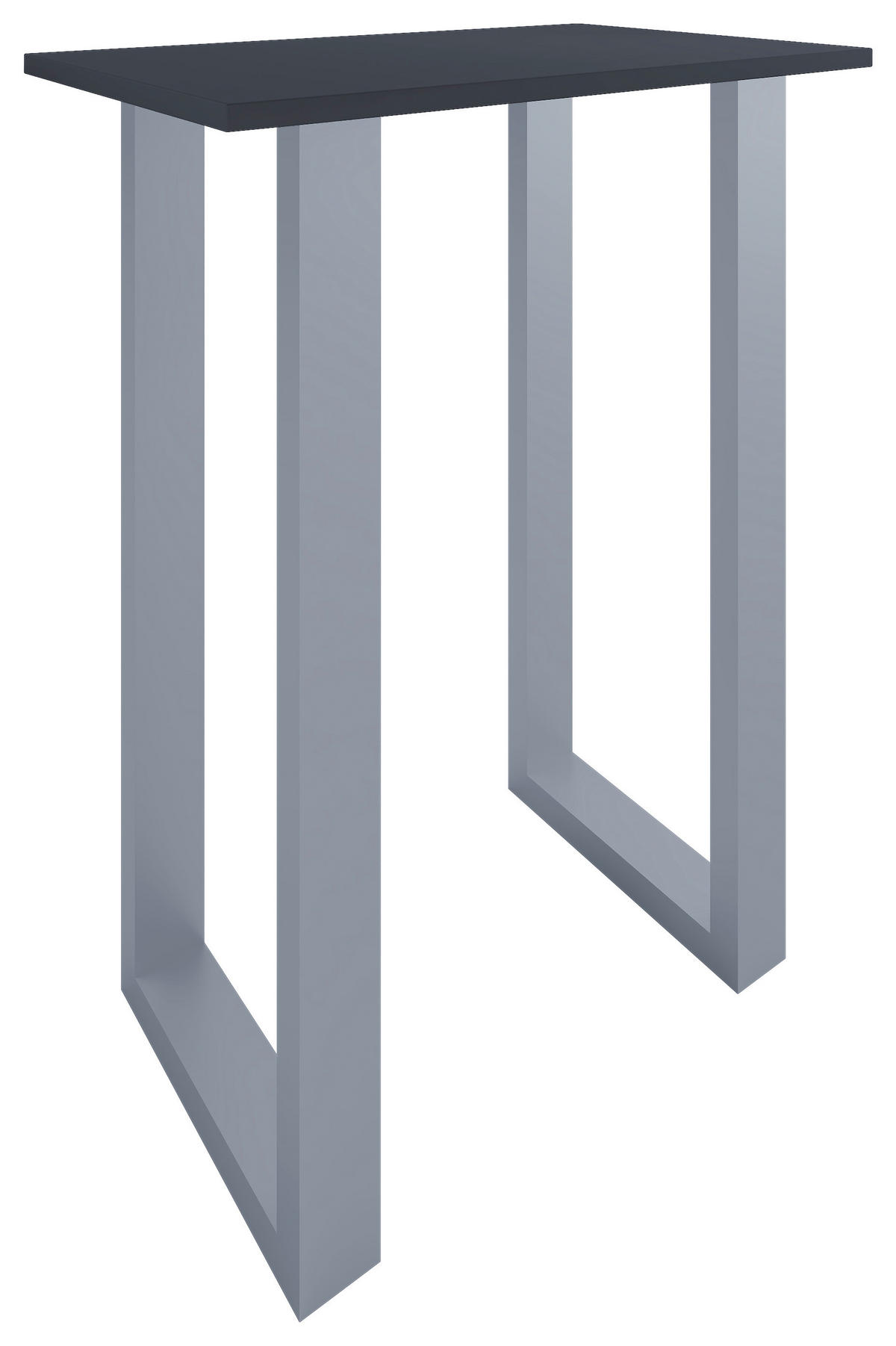 BARTISCH in Metall, Holzwerkstoff 80/102/50 cm   - Anthrazit/Silberfarben, KONVENTIONELL, Holzwerkstoff/Metall (80/50/102cm)