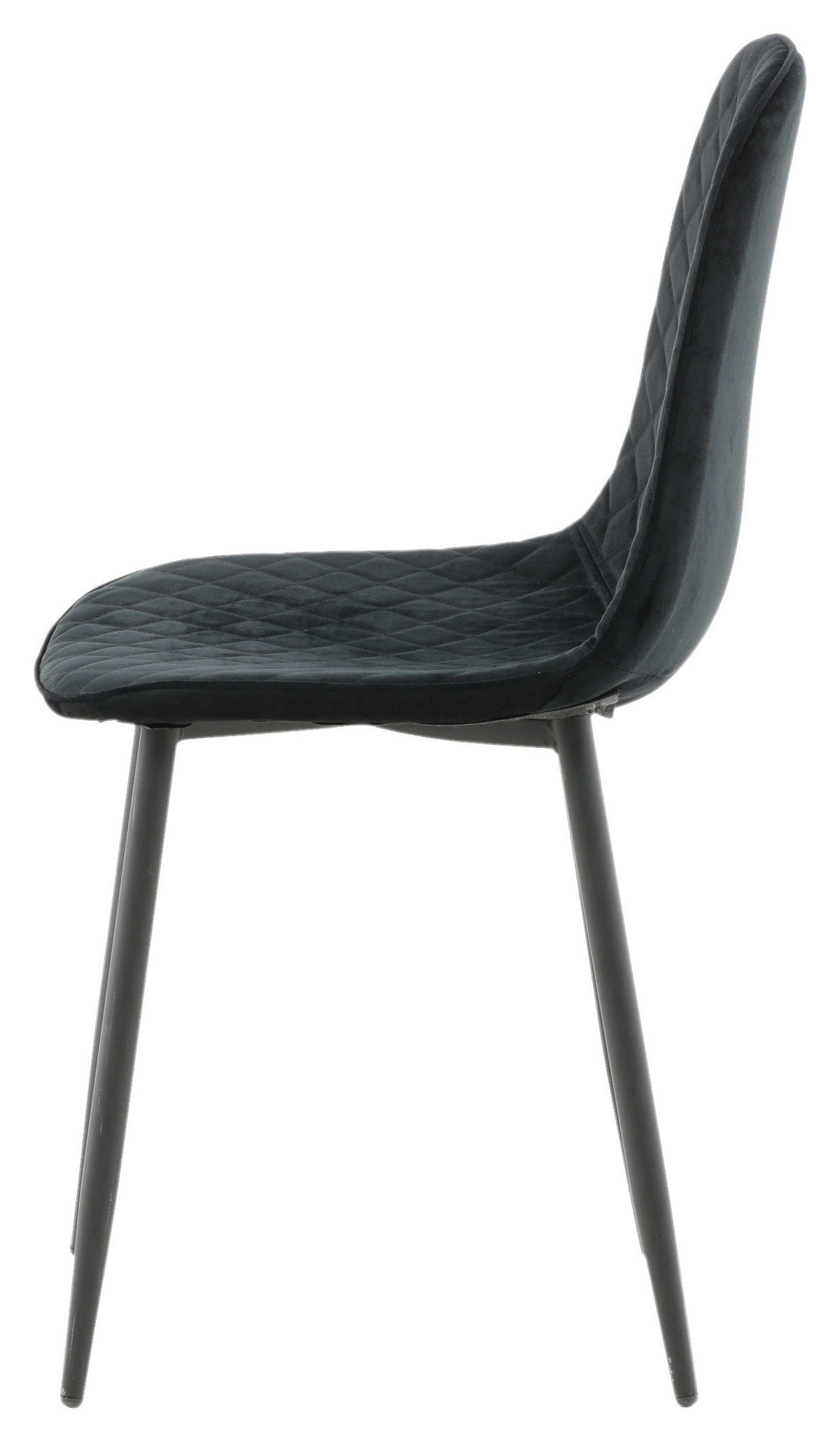 STOLSET 2 styck stål sammet  - svart, Design, metall/textil (44/86/52cm) - Livetastic