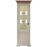 VITRINE  in vollmassiv Kiefer, Wildeiche Braun, Champagner  - Champagner/Braun, LIFESTYLE, Glas/Holz (71/198/45cm) - Landscape