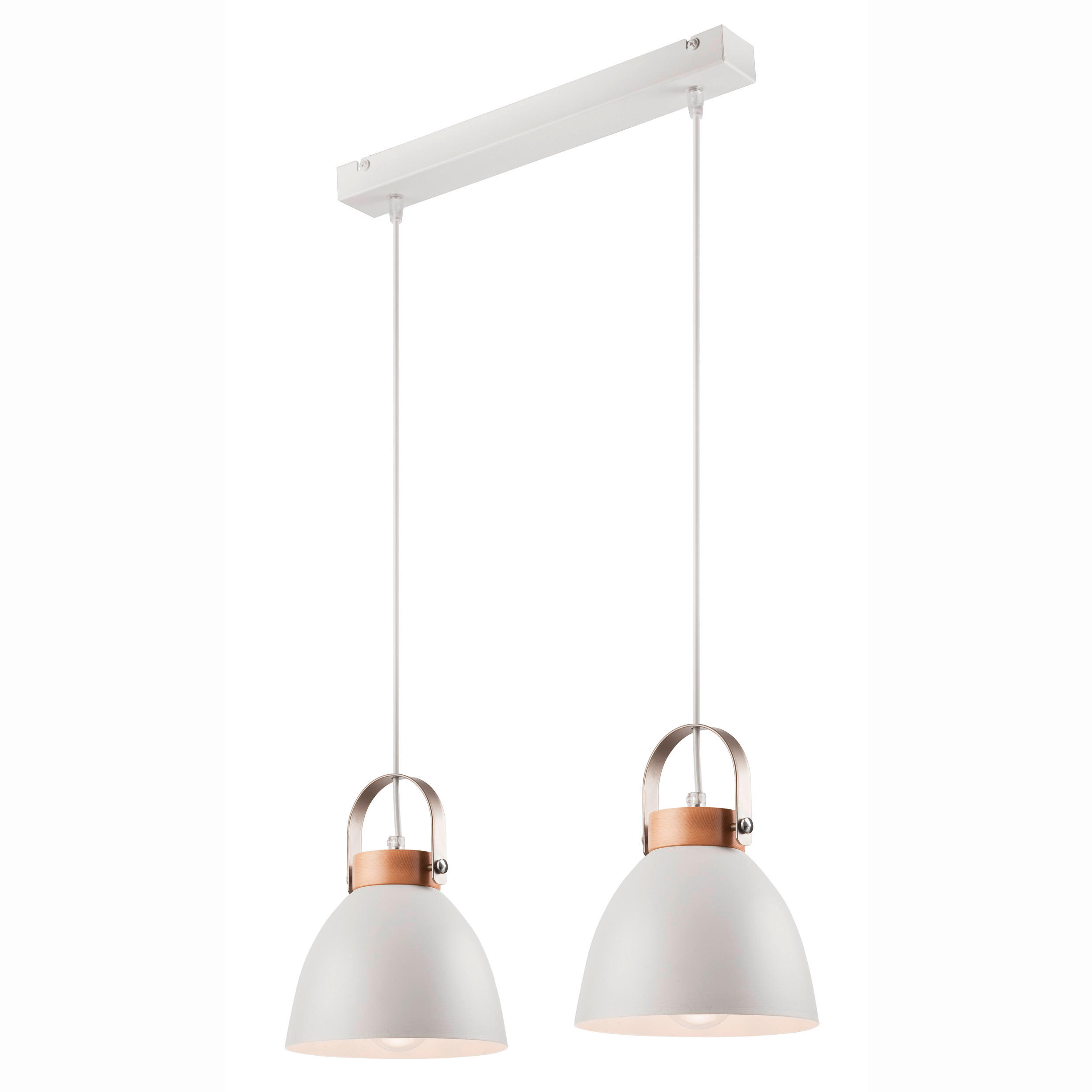 HÄNGELEUCHTE 76/37/12 cm  - Weiß Hochglanz, KONVENTIONELL, Holz/Metall (76/37/12cm)
