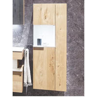 MIDISCHRANK 48/128/35 cm  - Eichefarben/Silberfarben, Natur, Glas/Holz (48/128/35cm) - Voglauer