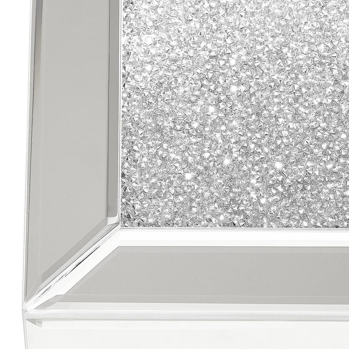 KISASZTAL Üveg, faalapú anyag 30,5/30,5/50,5 cm  - ezüst, Design, faalapú anyag/Üveg (30,5/30,5/50,5cm) - Xora