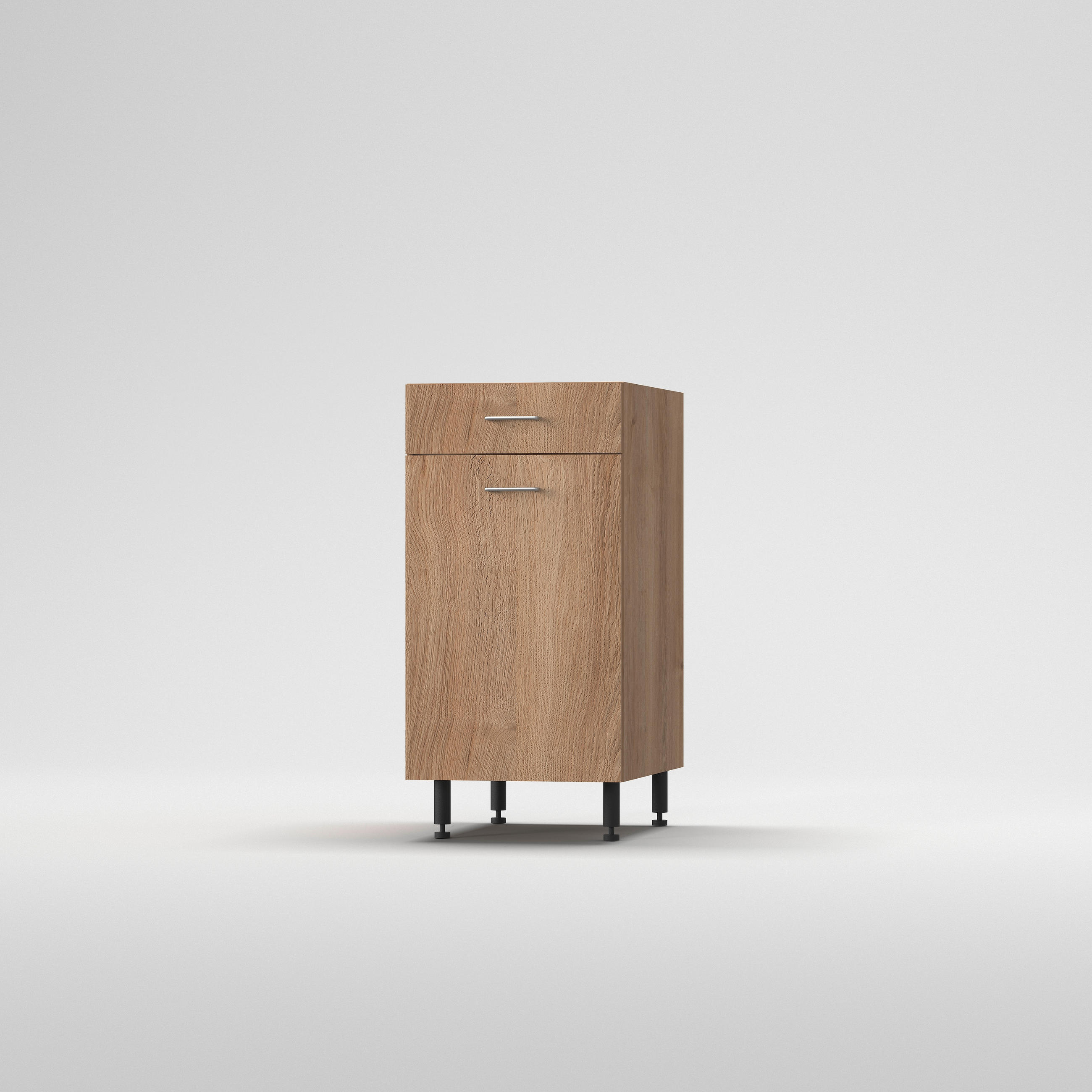 KONYHAI ALSÓSZEKRÉNY - tölgyfa, Basics, fa (40/87/56cm) - Carryhome