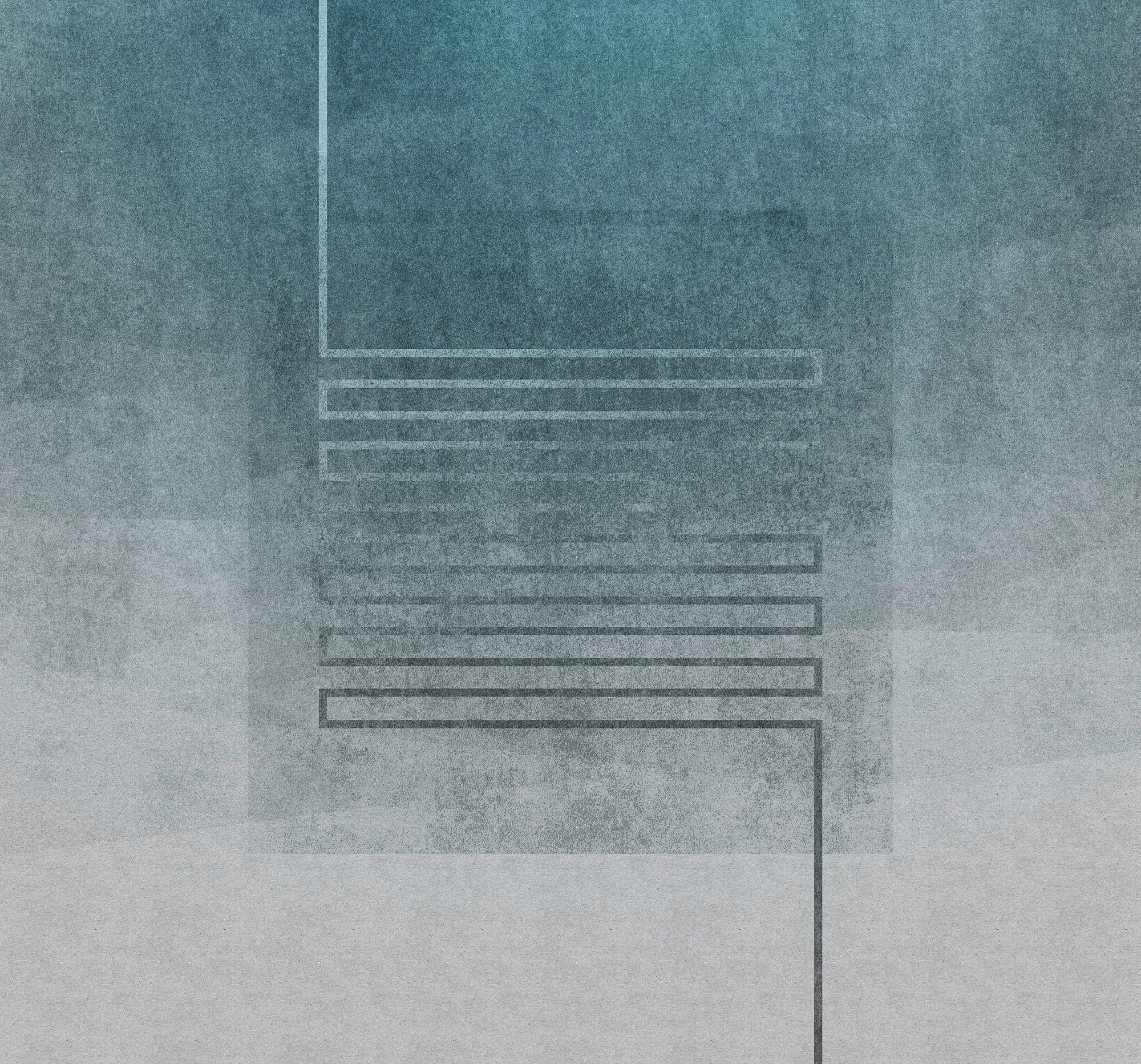 Xora Vliestapete Blau, Grau, Grün 300x280 cm