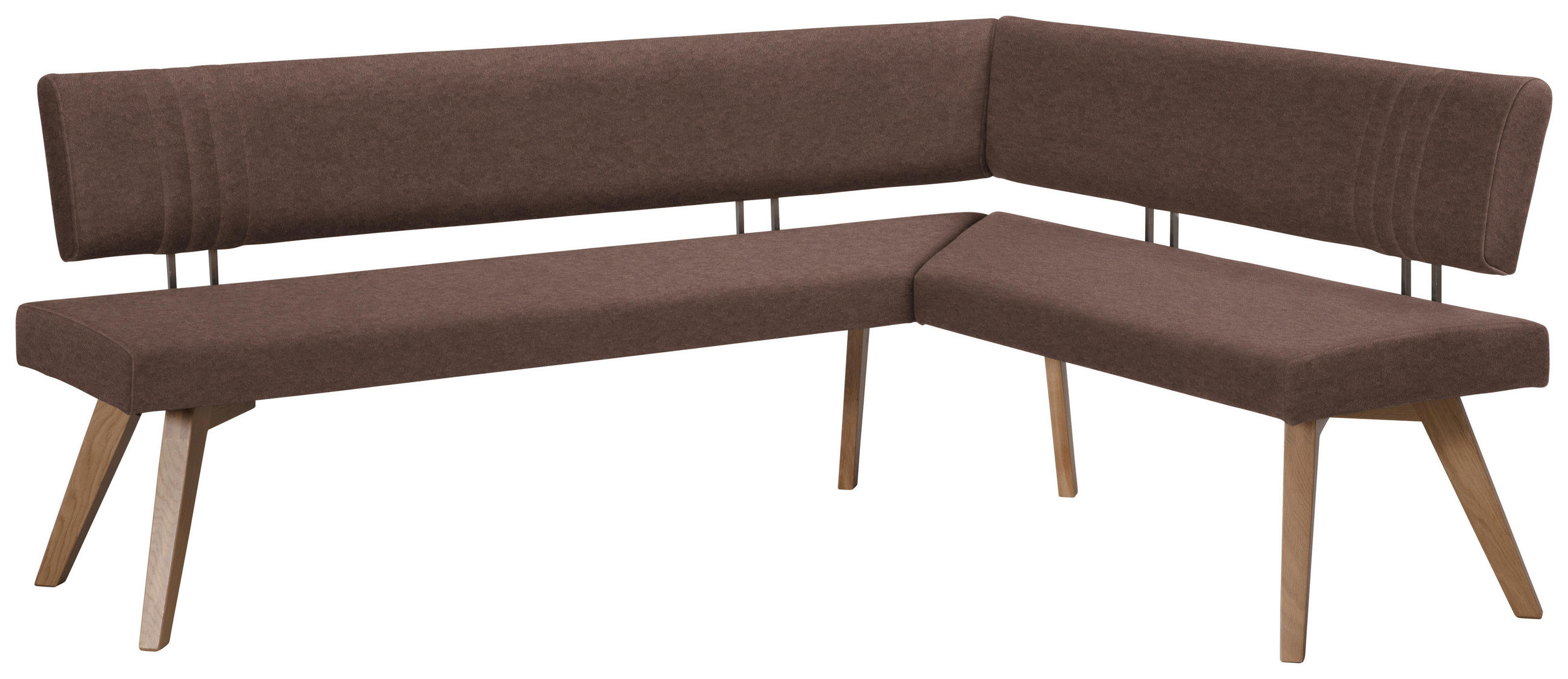 ECKBANK 220/160 cm  in Hellbraun, Wildeiche  - Hellbraun/Wildeiche, Design, Holz/Textil (220/160cm) - Venda