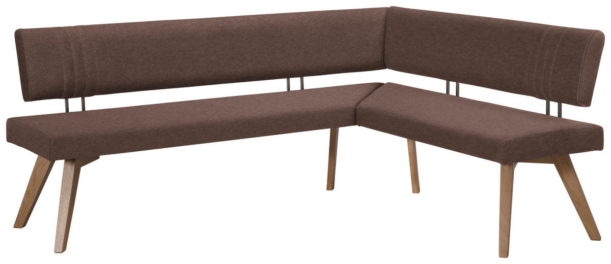 ECKBANK 220/190 cm  in Hellbraun, Wildeiche  - Hellbraun/Wildeiche, Design, Holz/Textil (220/190cm) - Venda