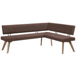 ECKBANK 170/160 cm  in Hellbraun, Wildeiche  - Hellbraun/Wildeiche, Design, Holz/Textil (170/160cm) - Venda