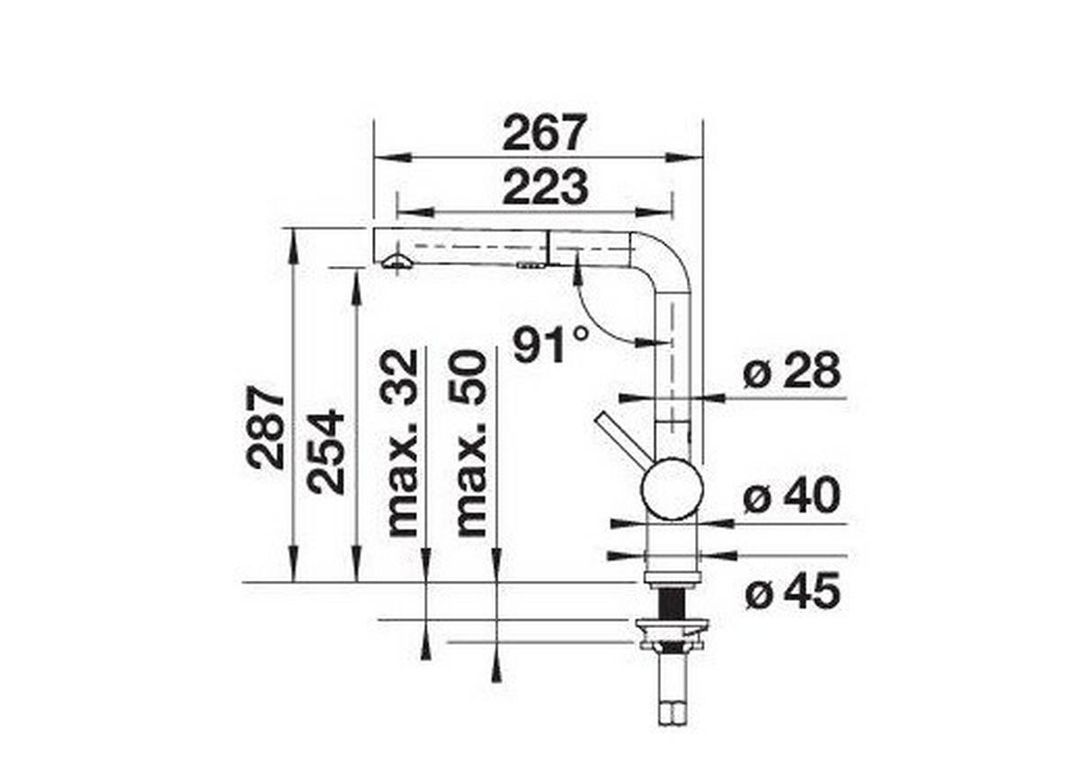 KÜCHENARMATUR 518406  - Chromfarben, Basics, Metall (10,9/28,4/26,3cm) - Blanco