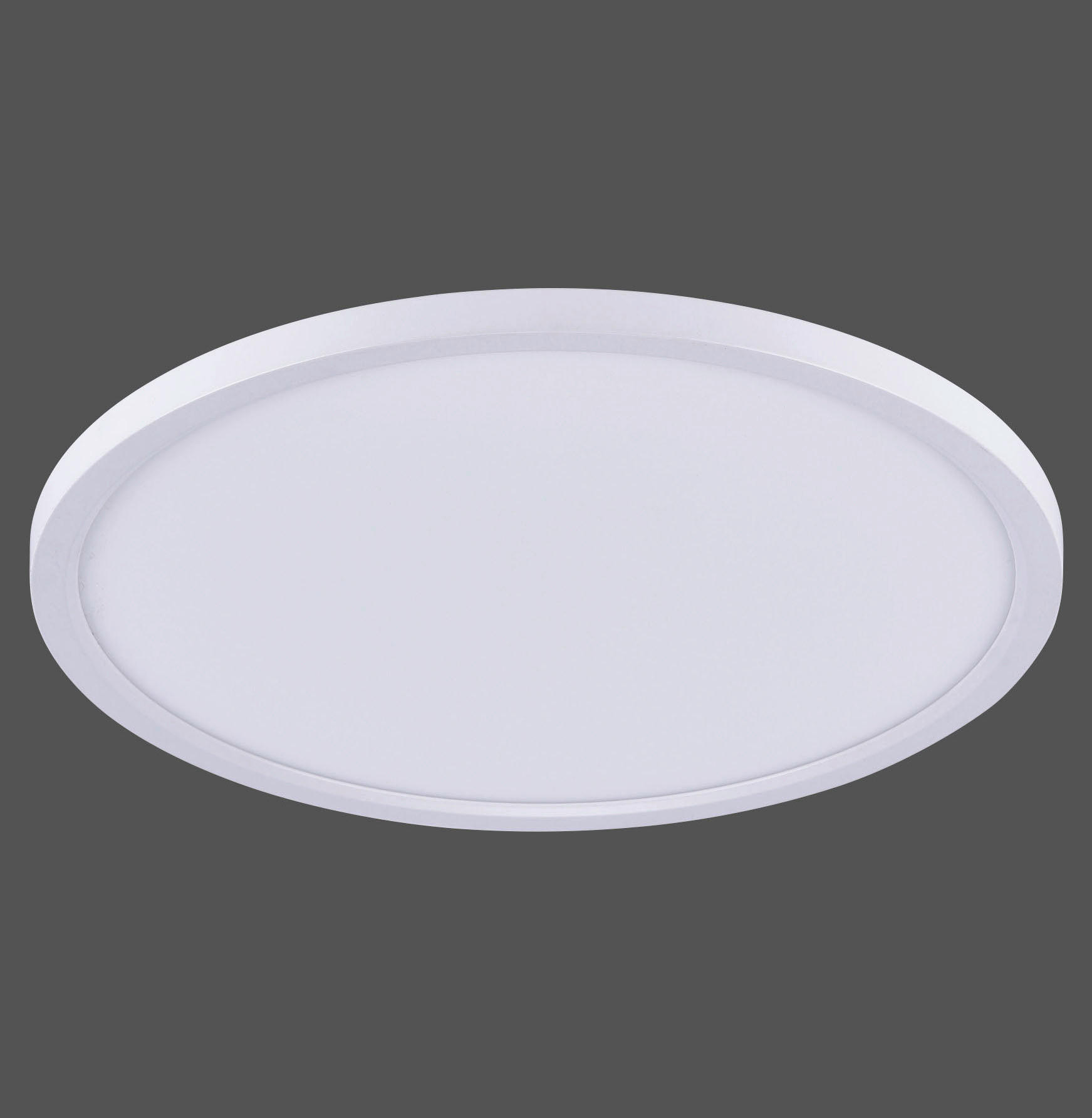 LED-DECKENLEUCHTE Flat 45/6,6 cm   - Weiß, Design, Metall (45/6,6cm) - Novel