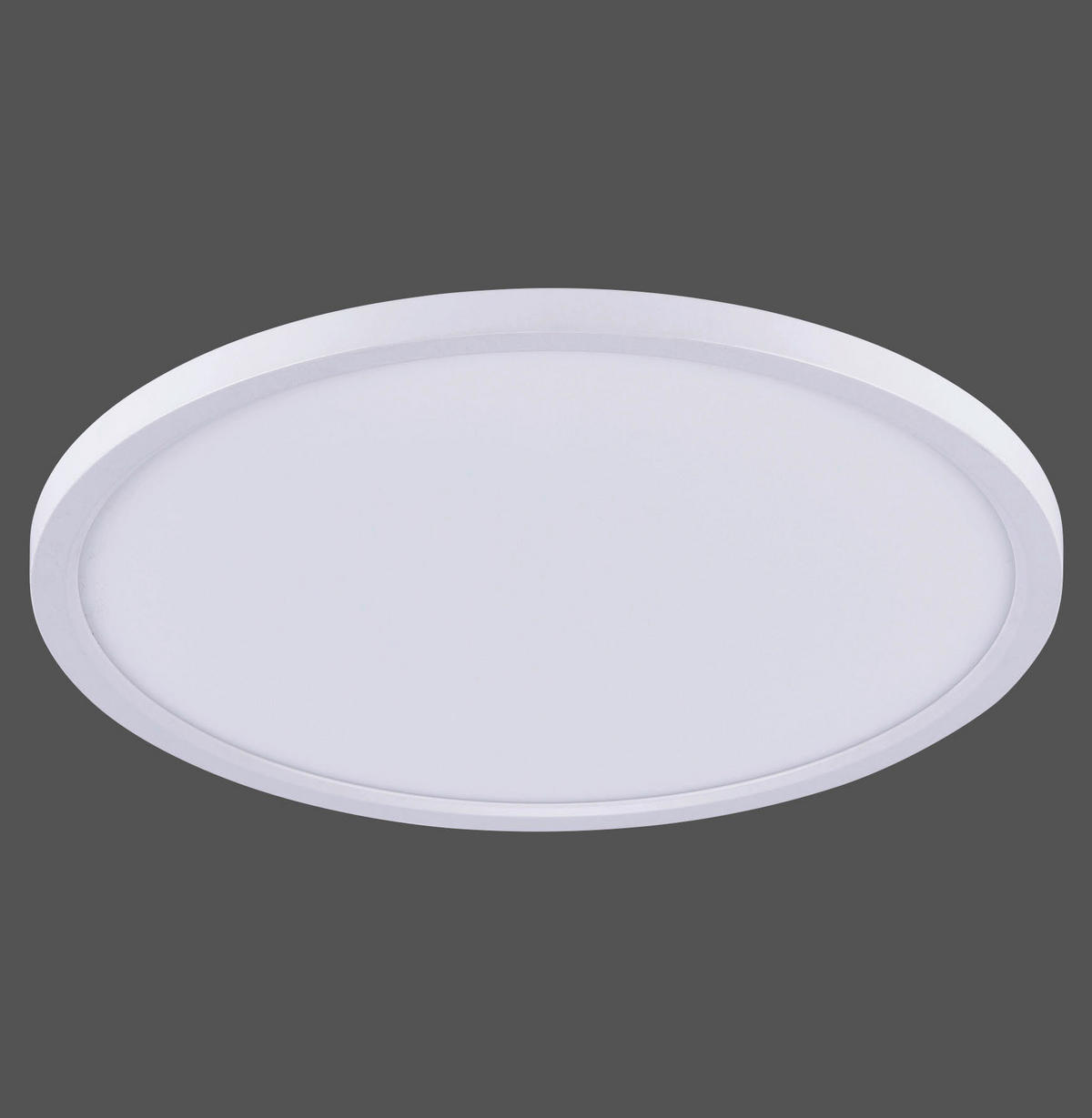 LED-DECKENLEUCHTE Flat 45/6,6 cm   - Weiß, Design, Metall (45/6,6cm) - Novel