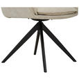 ARMLEHNSTUHL  Sitzfläche 360° drehbar, inklusive Armlehnen Webstoff  Schwarz, Beige  - Beige/Schwarz, Design, Textil/Metall (62/86/65cm) - Hom`in