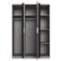 DREHTÜRENSCHRANK in Graphitfarben, Alufarben - Chromfarben/Graphitfarben, Design, Glas/Holzwerkstoff (139/200/64cm) - Carryhome DREHTÜRENSCHRANK in Graphitfarben, Alufarben - Chromfarben/Graphitfarben, Design, Glas/Holzwerkstoff (139/200/64cm) - Carryhome