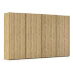 SCHWEBETÜRENSCHRANK 360/223/68 cm 4-türig Eichefarben  - Eichefarben, Design, Holz/Holzwerkstoff (360/223/68cm) - Novel