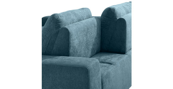 ECKSOFA in Flachgewebe Türkis  - Türkis, Design, Textil/Metall (188/260cm) - Hom`in