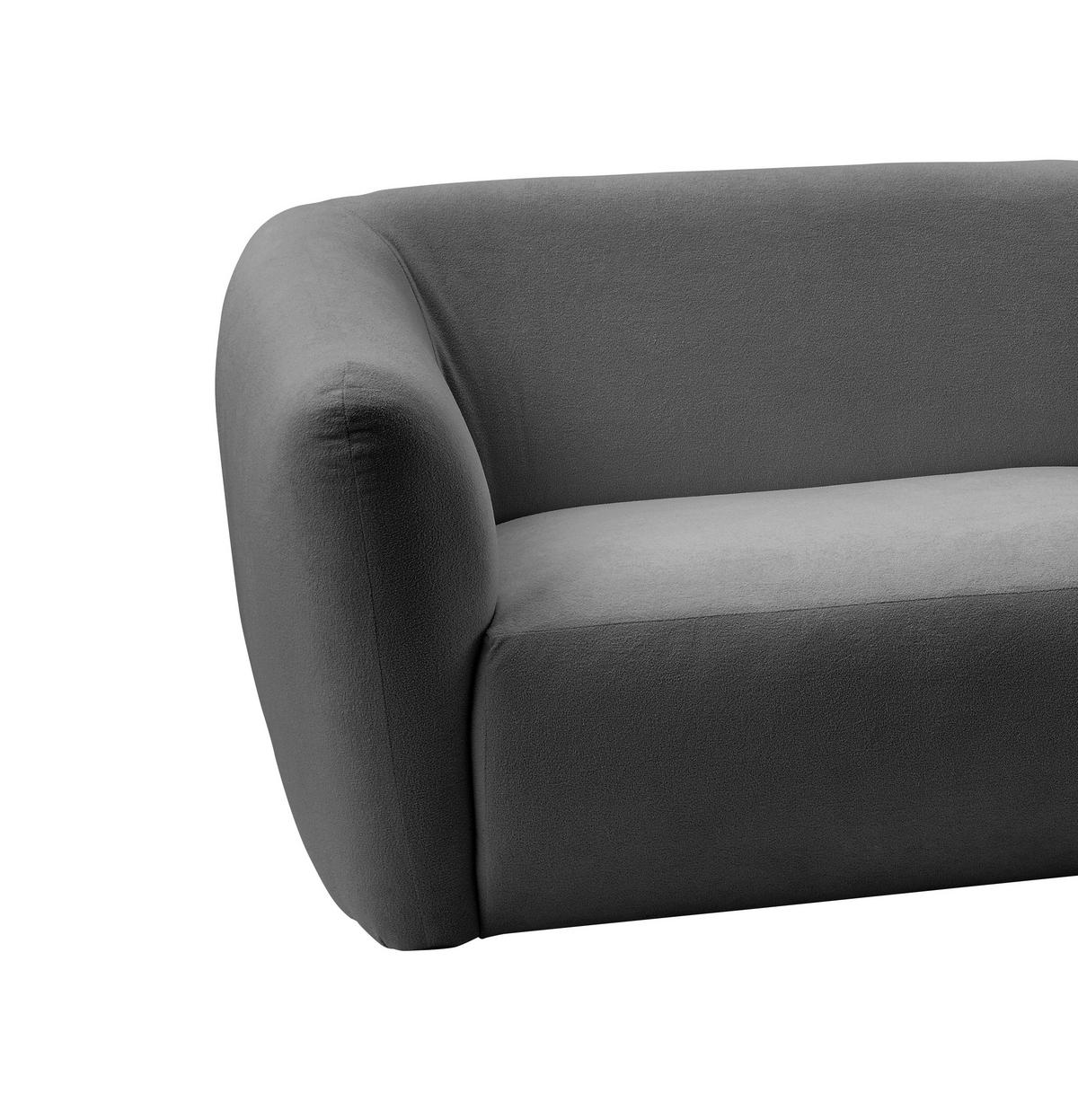 ECKSOFA in Mikrofaser Anthrazit  - Anthrazit/Schwarz, Modern, Kunststoff/Textil (276/182cm) - Livetastic
