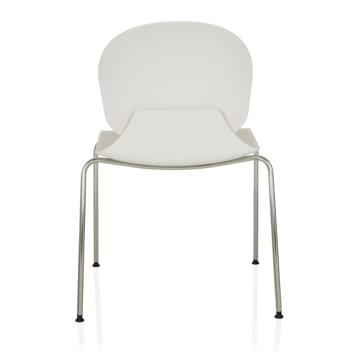 BESUCHERSTUHL  in Weiß  - Silberfarben/Weiß, MODERN, Kunststoff/Metall (56/80/54cm) - MID.YOU