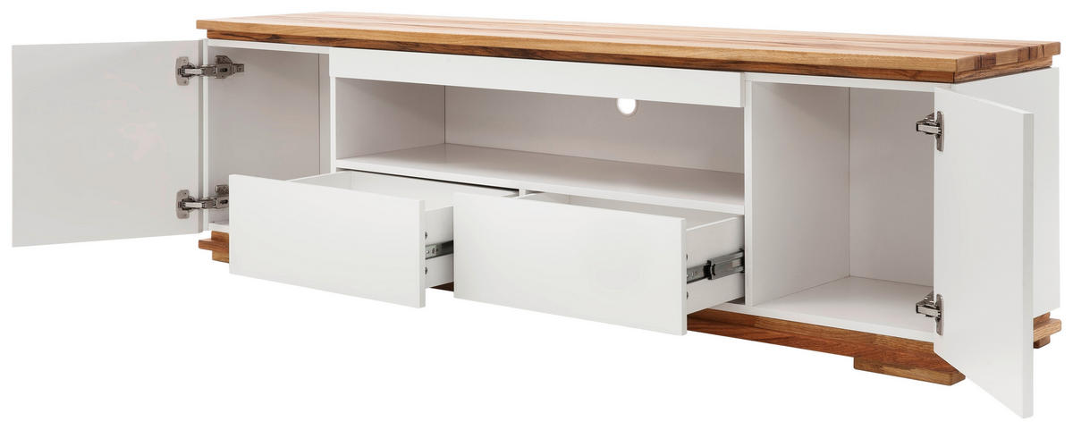 LOWBOARD Chiaro  in 202/54/40 cm  - Eichefarben/Weiß, Design, Holz/Holzwerkstoff (202/54/40cm)