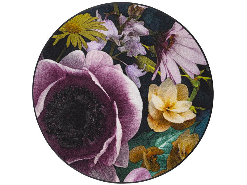 COVOR CU ȚESĂTURĂ PLATĂ Anemone  - multicolor, Konventionell, plastic/textil (115/115cm) - wash+dry