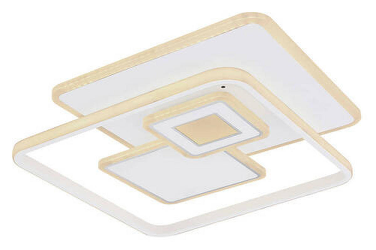 STROPNA LED-SVETILKA   //3000-6000 K// - barve kroma/bela, Basics, kovina/umetna masa (50/50/6cm) - Globo