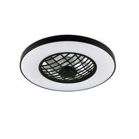 Deckenleuchte mit Ventilator 59,0/16,5 cm   - Transparent/Schwarz, LIFESTYLE, Kunststoff (59,0/16,5cm)