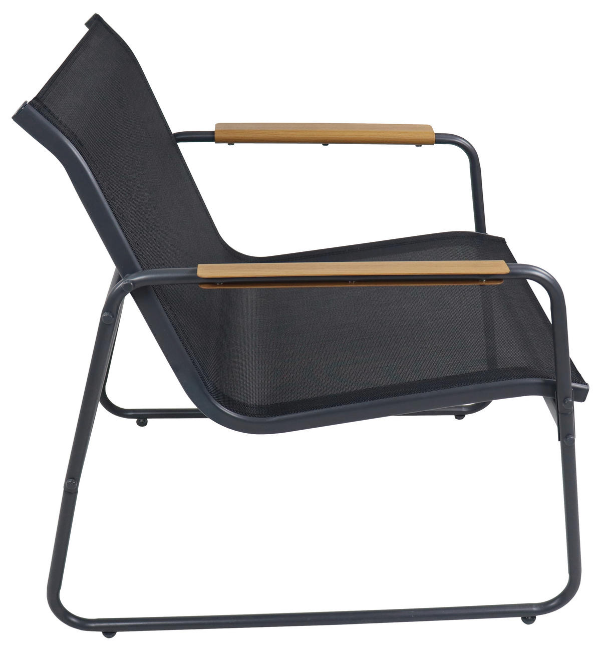 GARTENSET 4-teilig  - Schwarz, MODERN, Glas/Kunststoff (110/76/74cm) - Gardenson