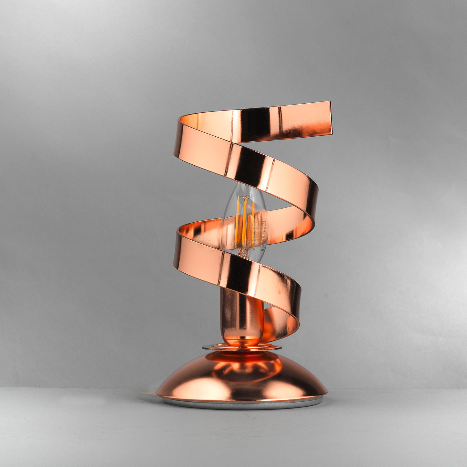 TISCHLEUCHTE 12/25 cm   - Kupferfarben, Design, Metall (12/25cm)