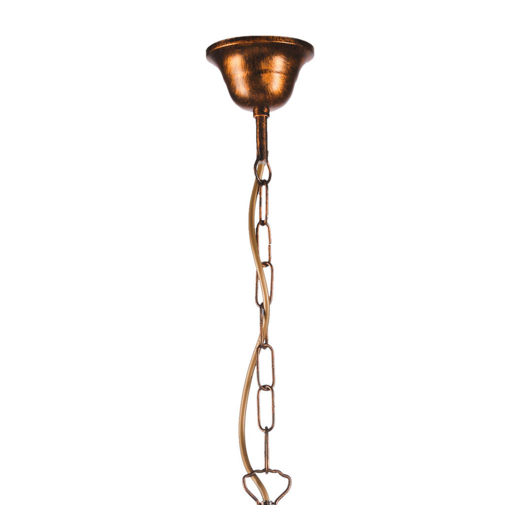 Thumbnail - Xxxl Kronleuchter Delia, Cognac, Metall, Glas, Textil, 60x100x60 cm, Eec, ohne Chemie, Lampen & Leuchten, Innenbeleuchtu...