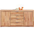 SIDEBOARD Kernbuche furniert, massiv geölt Buchefarben - Chromfarben/Buchefarben, Design, Holz/Metall (163/79/40cm) - Carryhome