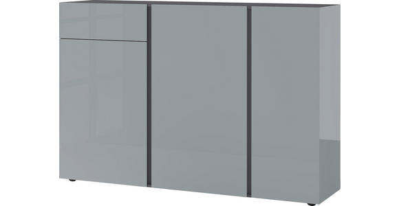 SIDEBOARD 150/104/42 cm  - Graphitfarben/Schwarz, KONVENTIONELL, Glas/Holzwerkstoff (150/104/42cm) - Voleo