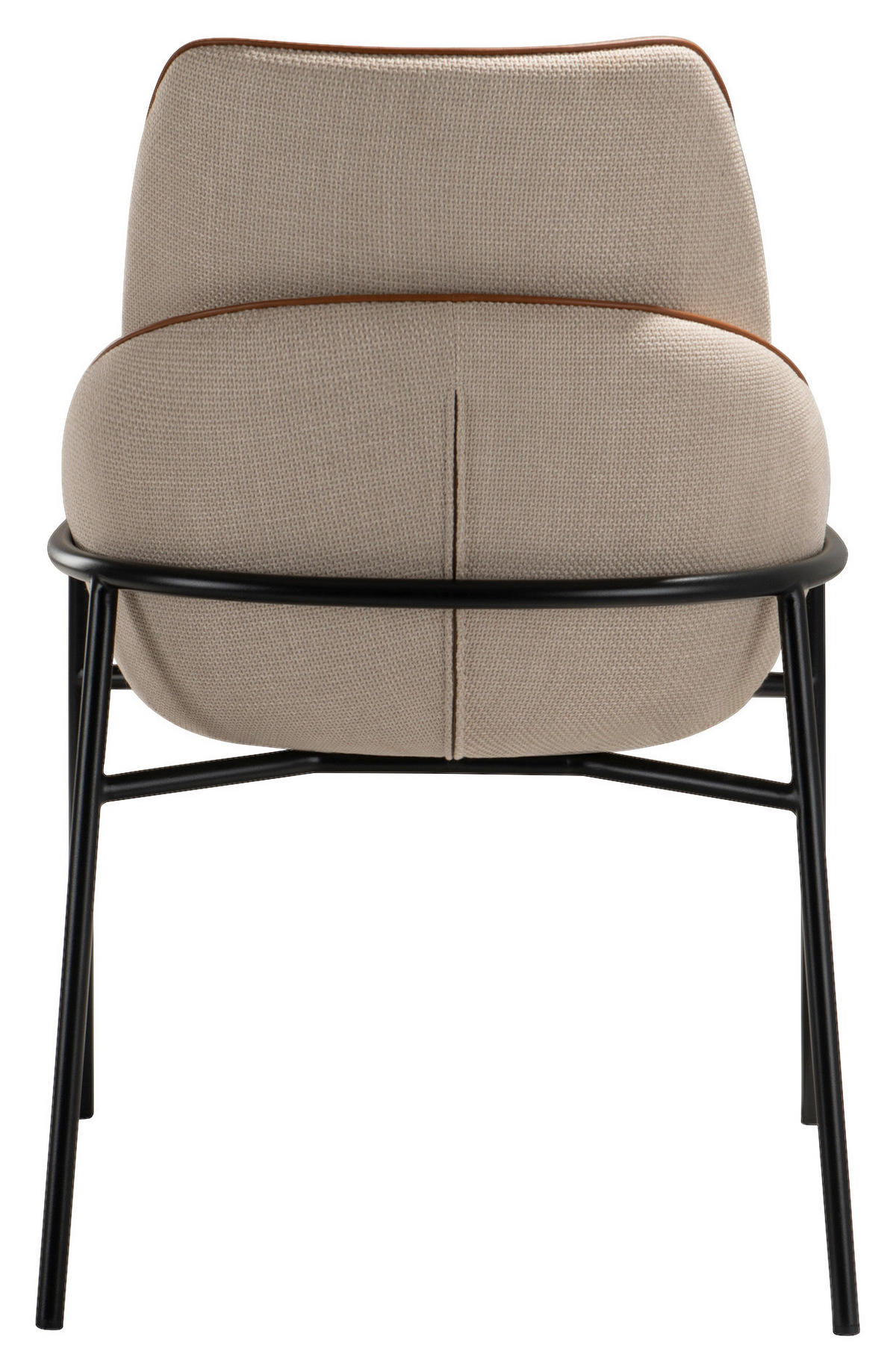 STOL järn mikrofiber  - beige/brun, Design, metall/textil (55/87/63cm) - Lomoco