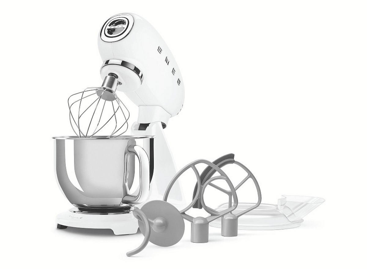 KÜCHENMASCHINE 50´S STYLE SMF05CREU  - Alufarben/Weiß, Basics, Metall (40,2/37,8/22,1cm) - SMEG