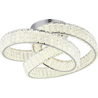 LED-DECKENLEUCHTE 60/26 cm   - Chromfarben, KONVENTIONELL, Glas/Metall (60/26cm) - Glandor