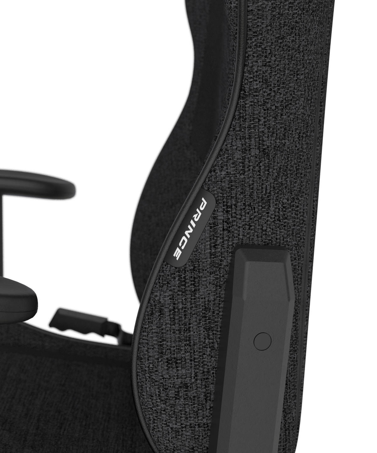GAMINGSTUHL Schwarz Textil   - Schwarz/Weiß, KONVENTIONELL, Kunststoff/Textil (70/132/70cm) - Dxracer
