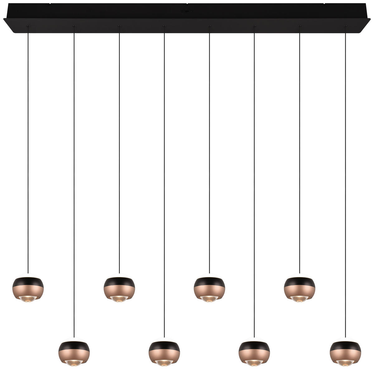 LED-PENDELLEUCHTE Orbit 150/13/200 cm   - Schwarz, Design, Metall (150/13/200cm) - Trio Leuchten
