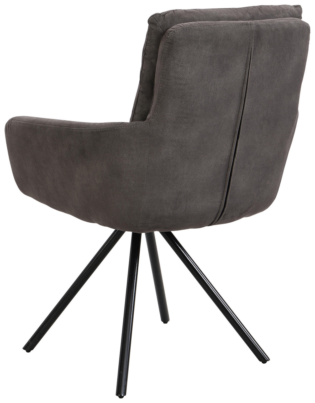 STOL MED ARMSTÖD järn vävt tyg  - svart/grå, Design, metall/textil (62/89/65cm) - Cantus