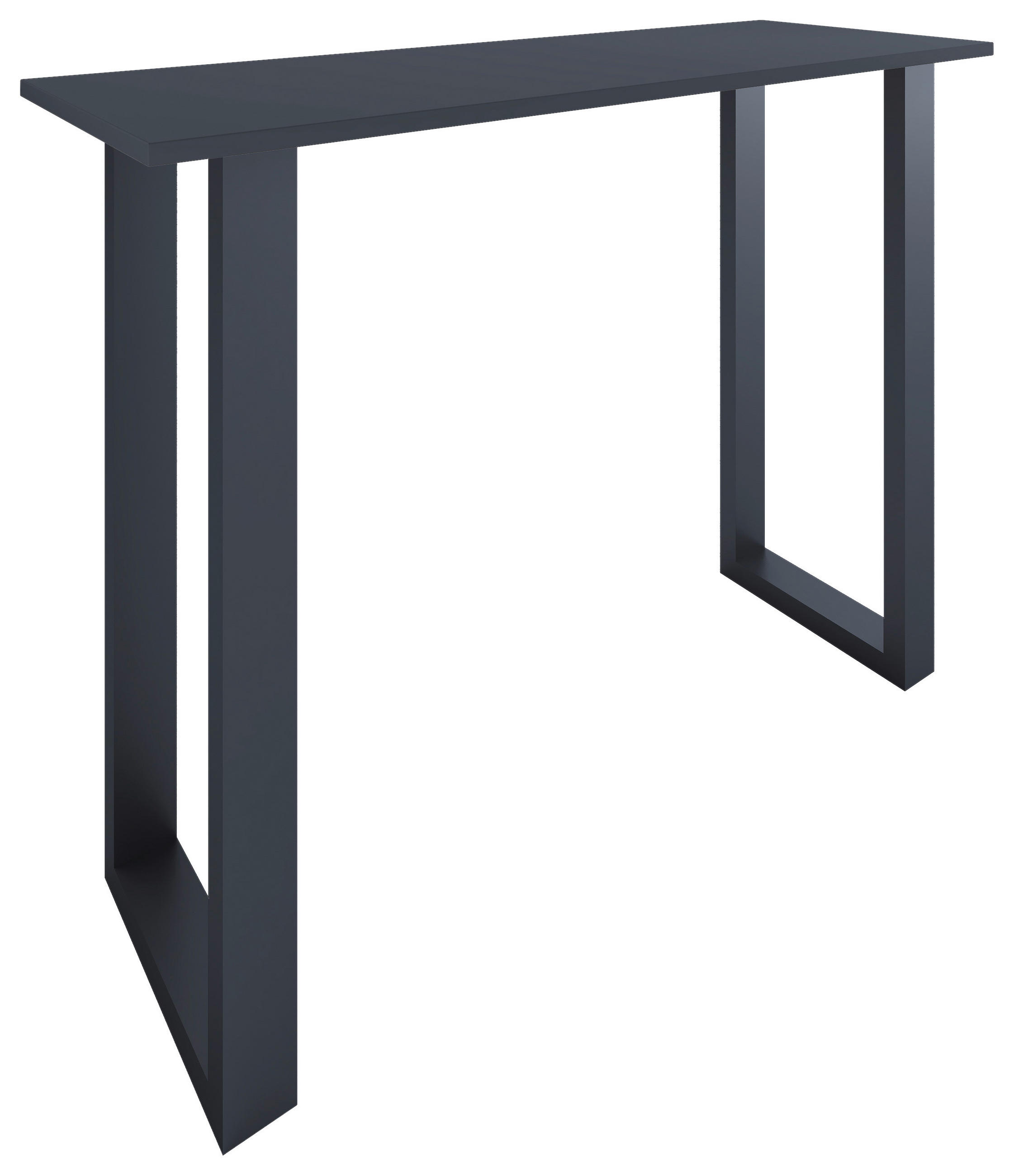 BARTISCH rechteckig Anthrazit, Schwarz  - Anthrazit/Schwarz, KONVENTIONELL, Holzwerkstoff/Metall (140/50/102cm)